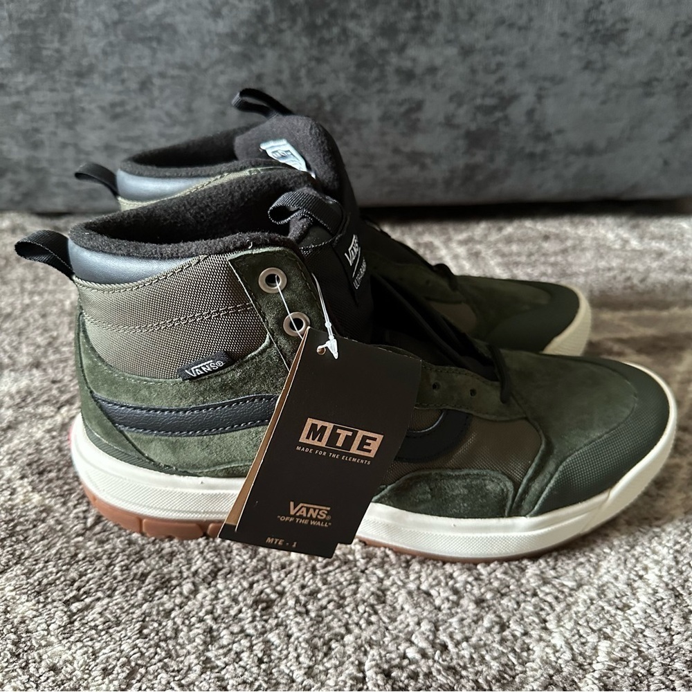 NWT Vans Ultrarange UltraCush EXO Hi MTE-1 Shoes Dark Green Mens 8 - Picture 4 of 7